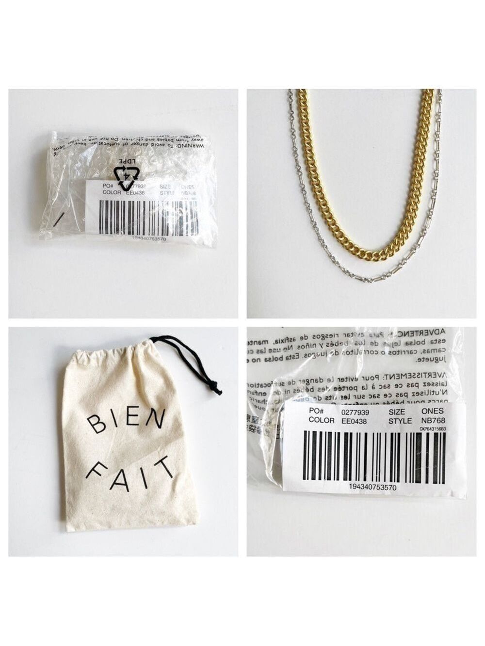 Madewell Mixed Metal Chain Necklace Set - Picture 13 of 13